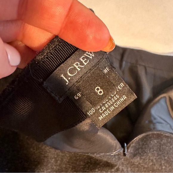 J. Crew Charcoal Gray Wool Blend Skirt Size 8 - Picture 8 of 11